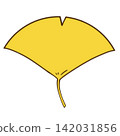 一幅色彩鮮豔的銀杏葉插圖，喚起人們對秋天到來的感受。 142031856