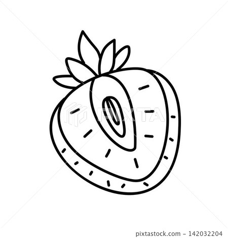 strawberry doodle fruit strawberry doodle fruit 142032204