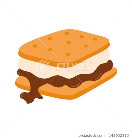 s'more with graham cracker cartoon s'more with graham cracker cartoon 142032213