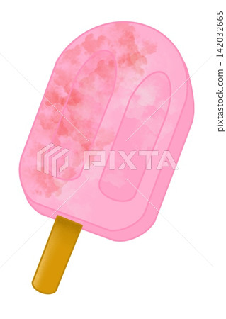 Cute, pop-style pink ice pops: raspberry and strawberry. Cute, pop-style pink ice pops: raspberry and strawberry. 142032665