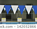 backstroke sign triangle flag 142032866