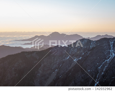 Scenery from the climbing route to Yushan, Taiwan's highest peak. Scenery from the climbing route to Yushan, Taiwan's highest peak. 142032962