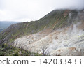 箱根大涌谷壯觀的噴射孔和山坡：壯觀的火山景觀。 142033433