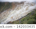 箱根大涌谷壯觀的噴射孔和山坡：壯觀的火山景觀。 142033435