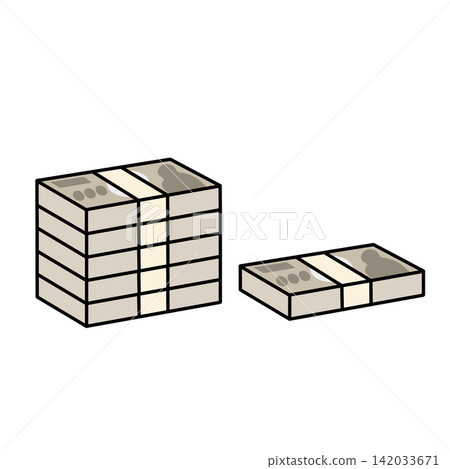 Image illustration of stacks of banknotes, bills, yen, and money. Image illustration of stacks of banknotes, bills, yen, and money. 142033671