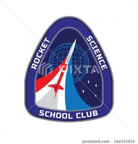 Rocket Science School Club in patch design logo Rocket Science School Club in patch design logo 142033853