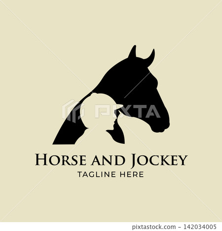 Jockey and horse, perfect for Horse jockey school and stable logo design Jockey and horse, perfect for Horse jockey school and stable logo design 142034005