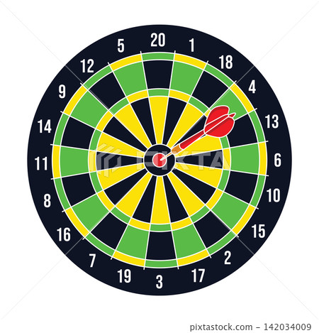 Dartboard sport illustration design Dartboard sport illustration design 142034009