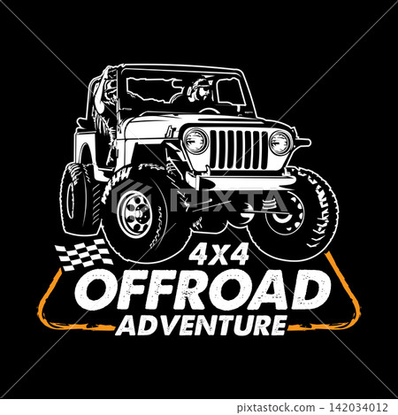 Off road adventure vehicle logo design, perfect for adventure club t shirt design Off road adventure vehicle logo design, perfect for adventure club t shirt design 142034012