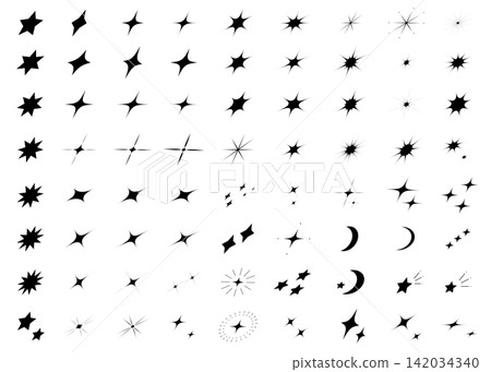Simple sparkling illustration material Background illustration material Simple sparkling illustration material Background illustration material 142034340
