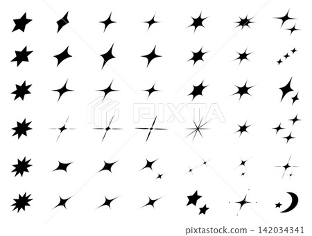 Simple sparkling illustration material Background illustration material Simple sparkling illustration material Background illustration material 142034341