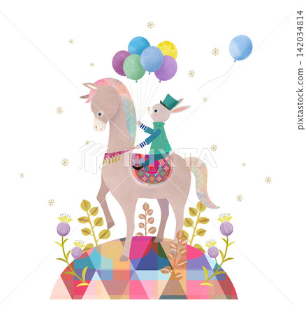 Rabbit and Horse Rabbit and Horse 142034814
