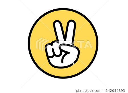 Rock-paper-scissors scissors icon illustration 1 Rock-paper-scissors scissors icon illustration 1 142034893