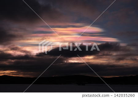 atmospheric sky in Lulea, Swedish Lapland, atmospheric sky in Lulea, Swedish Lapland, 142035260