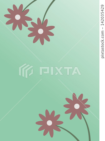 Muted abstract floral A4 background with copy space 142035429