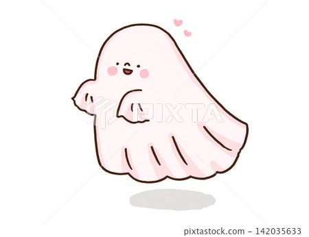 A cute pink ghost (Halloween ghost) A cute pink ghost (Halloween ghost) 142035633