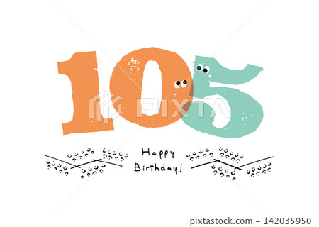 Number illustration, simple and cute date material, October 5th Number illustration, simple and cute date material, October 5th 142035950