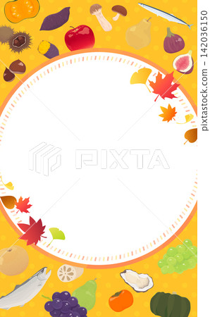 A round frame featuring many autumn flavors (vertical) A round frame featuring many autumn flavors (vertical) 142036150