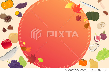 Round frame 2_horizontal featuring many autumn flavors 142036152