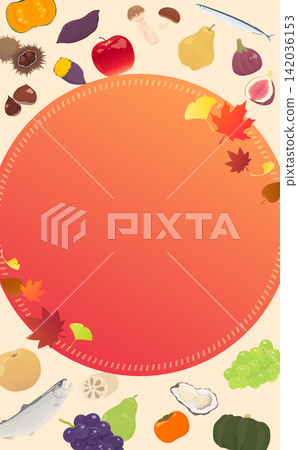 Round frame with lots of autumn flavors 2_vertical Round frame with lots of autumn flavors 2_vertical 142036153