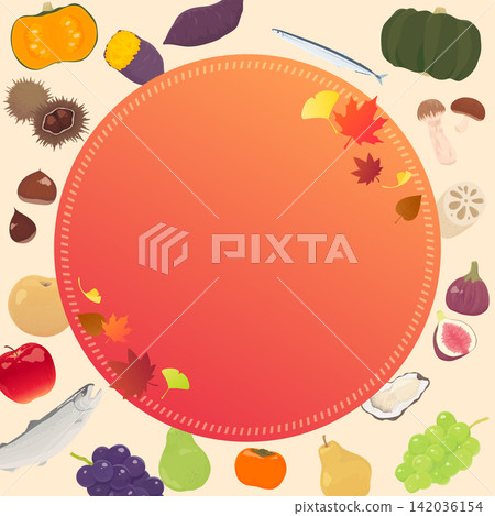 Round frame 2_square with lots of autumn flavors Round frame 2_square with lots of autumn flavors 142036154