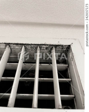A built-in air conditioner covered in mold A built-in air conditioner covered in mold 142037173