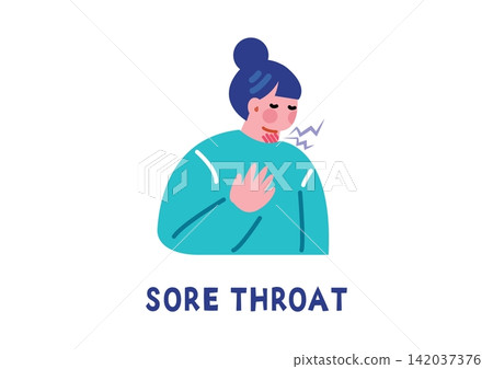 疾病插圖:咳嗽 疾病插圖:咳嗽 142037376