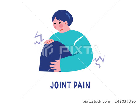 描繪健康狀況不佳的插圖:關節疼痛 描繪健康狀況不佳的插圖:關節疼痛 142037380
