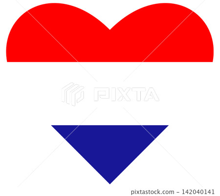Civil flag of Croatia isolated in heart shape. Civil flag of Croatia isolated in heart shape. 142040141
