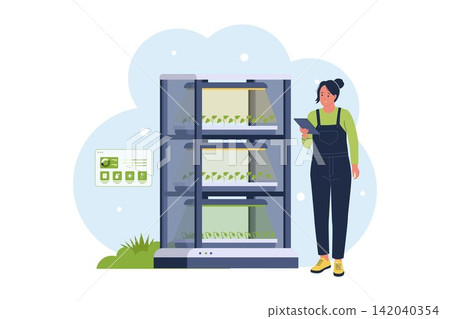 Seedling Germination Incubator Chamber Flat Vector Illustration Seedling Germination Incubator Chamber Flat Vector Illustration 142040354
