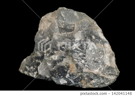 Macro stone mineral smoky quartz on a black background Macro stone mineral smoky quartz on a black background 142041148