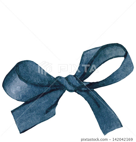 Blue Decorative Ribbon Bow Blue Decorative Ribbon Bow 142042169