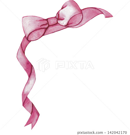 Pink Curled Ribbon 142042170