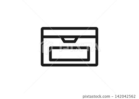 Cooler box line art icon Cooler box line art icon 142042562