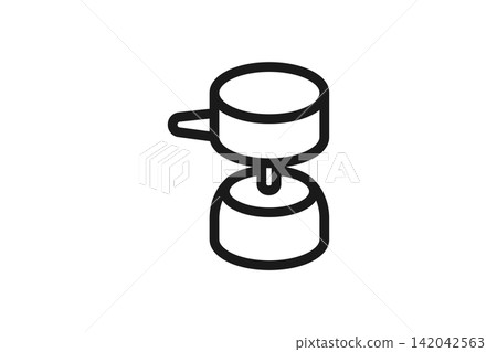 Sierra cup line art icon Sierra cup line art icon 142042563