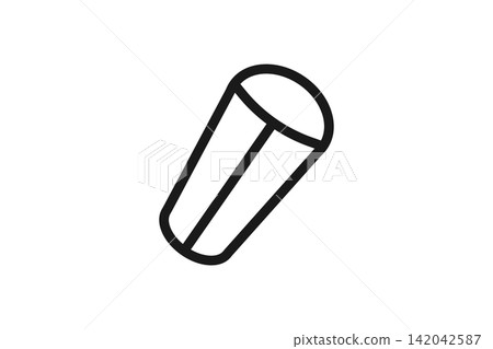 Sleeping bag line art icon Sleeping bag line art icon 142042587