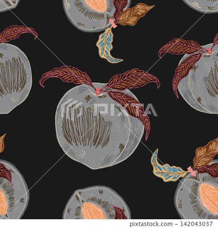 seamless pattern with pears seamless pattern with pears 142043037