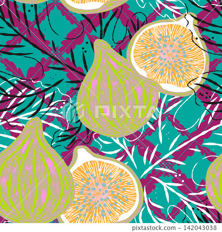 seamless pattern with hand drawn pears seamless pattern with hand drawn pears 142043038