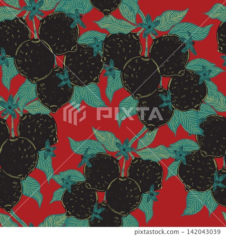 seamless pattern with strawberries seamless pattern with strawberries 142043039