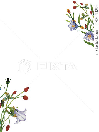 Elegant Flower Corner Border Elegant Flower Corner Border 142043293