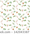 Green Botanical Seamless Pattern 142043387