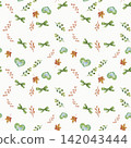 Colorful Botanical Seamless Pattern 142043444