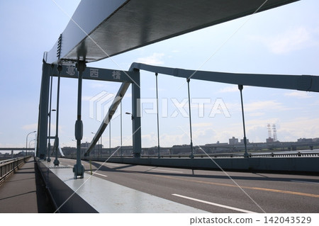 Exterior view of Kasai Bridge over the Arakawa River Exterior view of Kasai Bridge over the Arakawa River 142043529