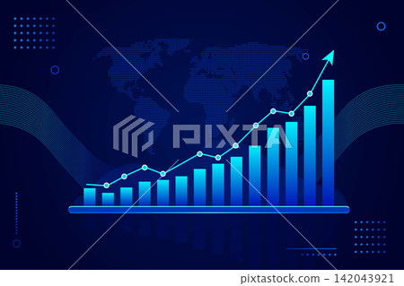 Economic development and digital market performance concept Economic development and digital market performance concept 142043921