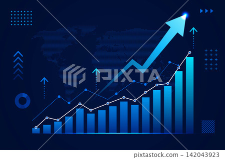 Economic development and market performance concept 142043923