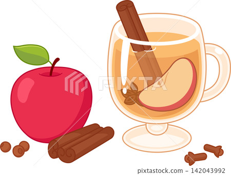 Apple cider cartoon illustration Apple cider cartoon illustration 142043992