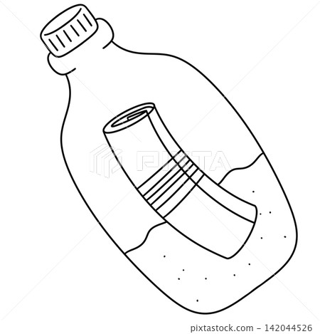 Simple line art of a spray bottle Simple line art of a spray bottle 142044526