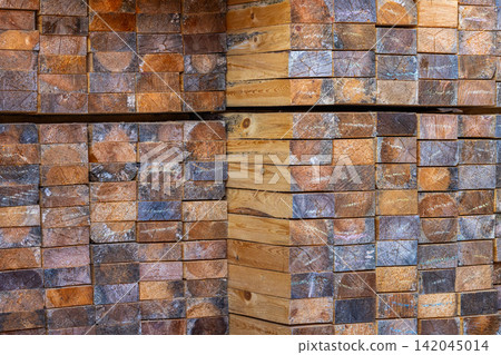 Stacks of Rough-Cut Lumber with Natural Texture Stacks of Rough-Cut Lumber with Natural Texture 142045014