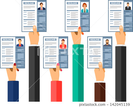 Job Agency Employment and Hiring Concept Job Agency Employment and Hiring Concept 142045139