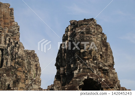 Four-sided Buddha of Bayon Temple Four-sided Buddha of Bayon Temple 142045243